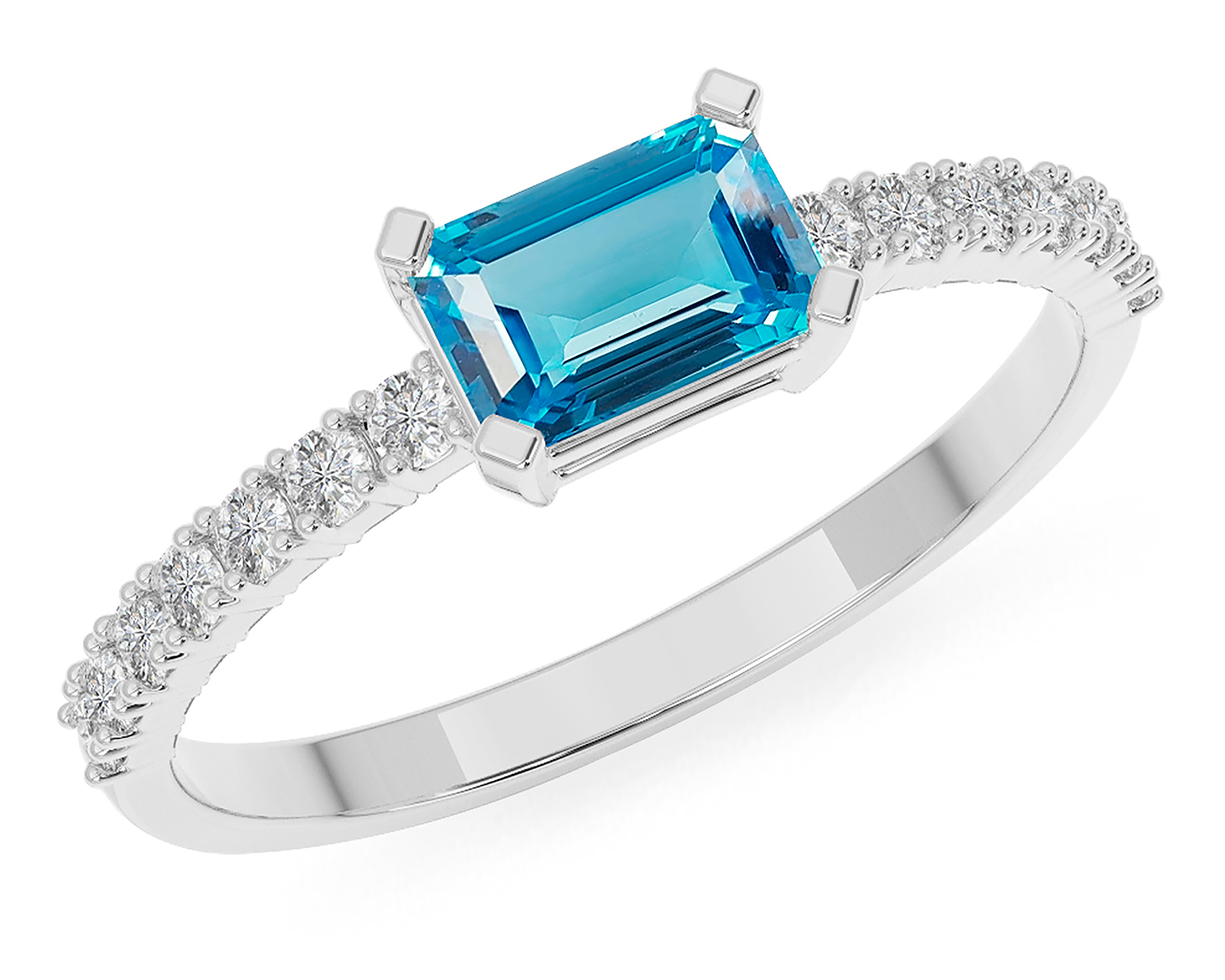 Foto 5 pulgar | Foto 4 | Anillo Rectangular de Oro 10k Amelie Talla 7