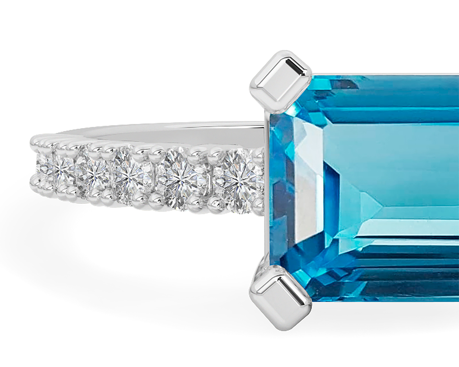 Foto 5 | Foto 5 | Anillo Rectangular de Oro 10k Amelie Talla 7