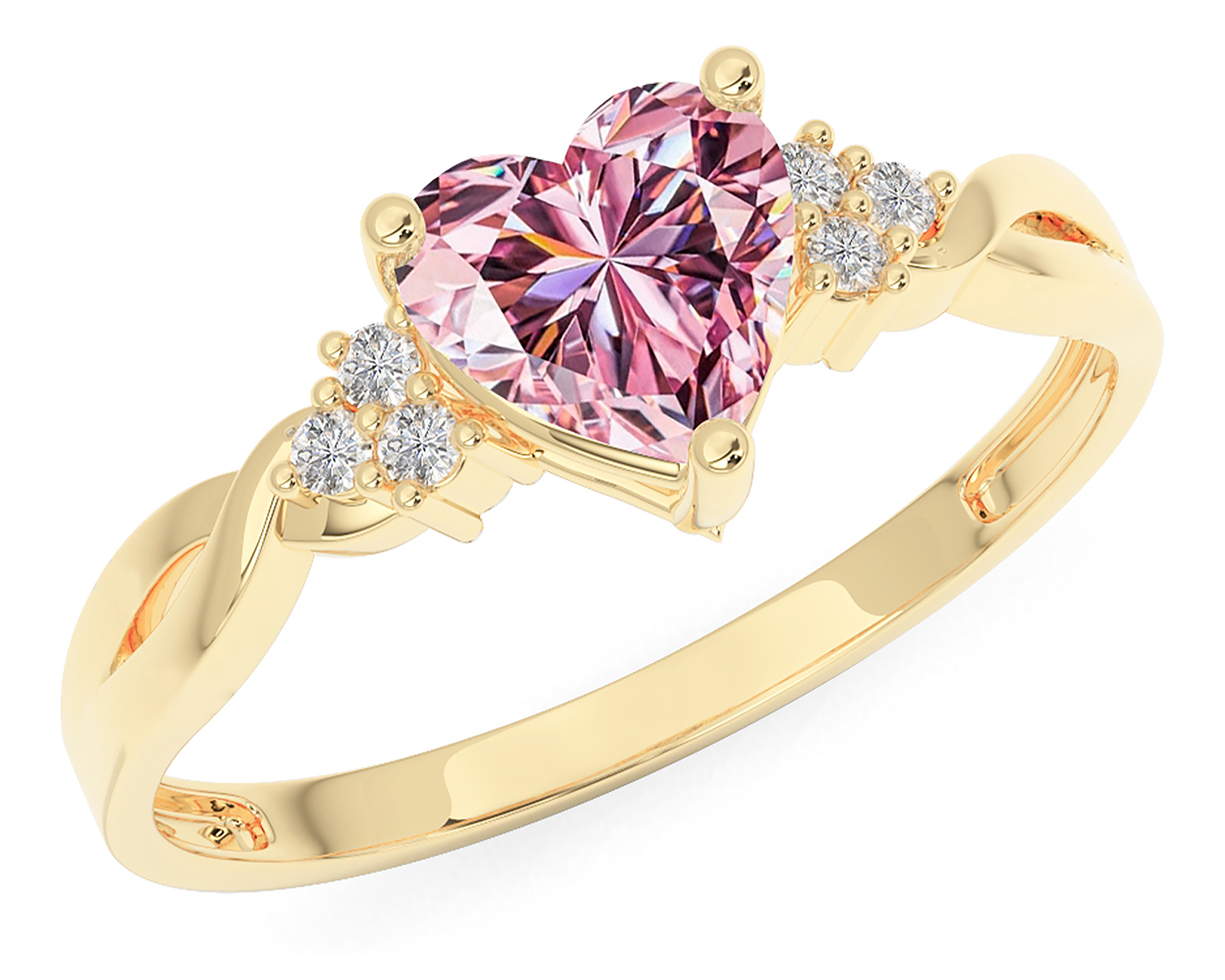 Foto 5 pulgar | Foto 4 | Anillo Corazón de Oro 10K Amelie Talla 8