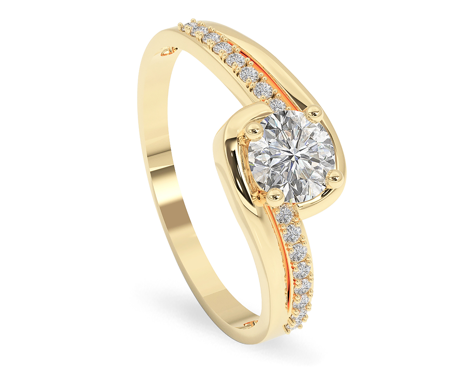 Anillo de Compromiso de Oro 10k Amelie Talla 8