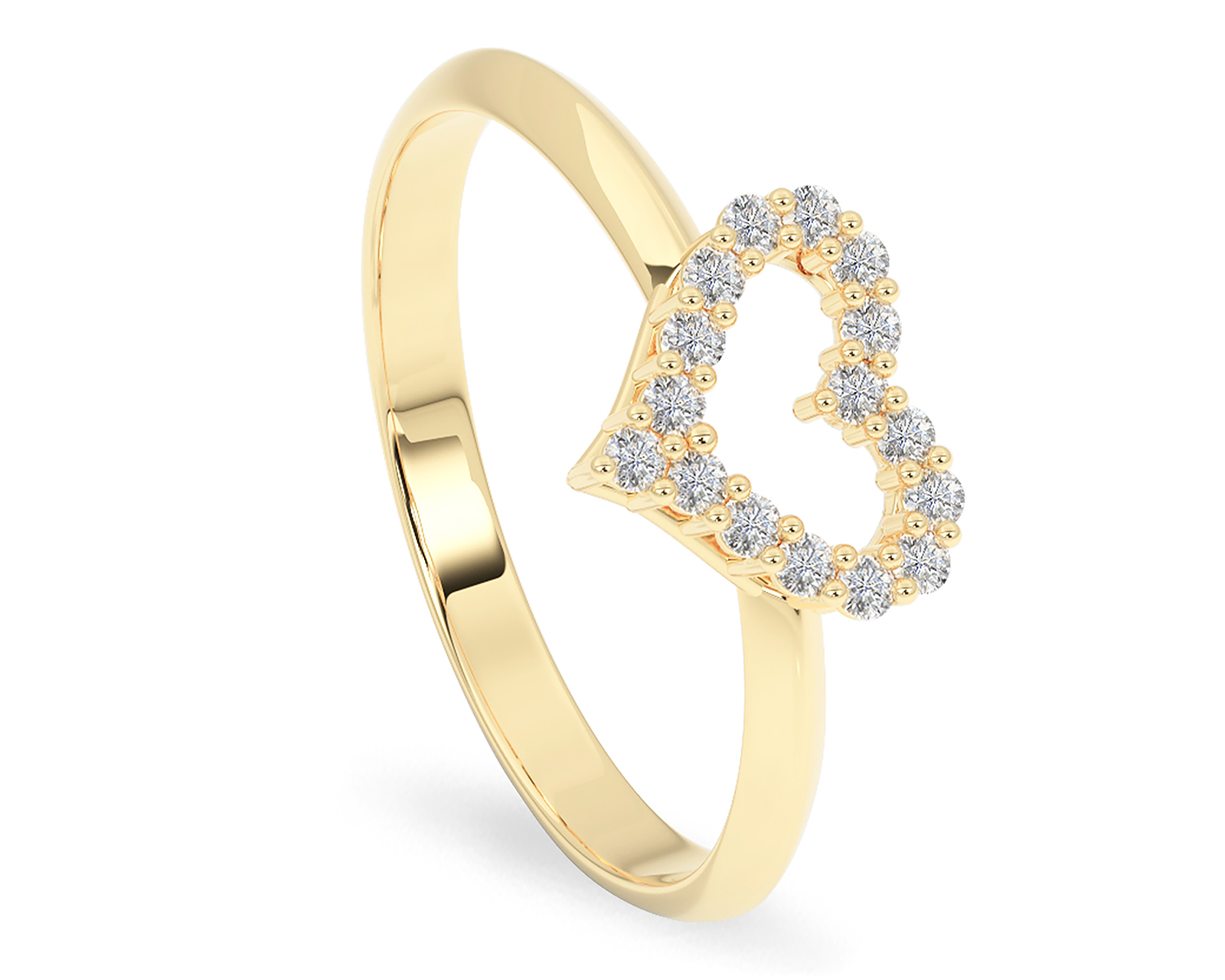 Foto 1 | Foto 1 | Anillo Corazón de Oro 10k Amelie Talla 7