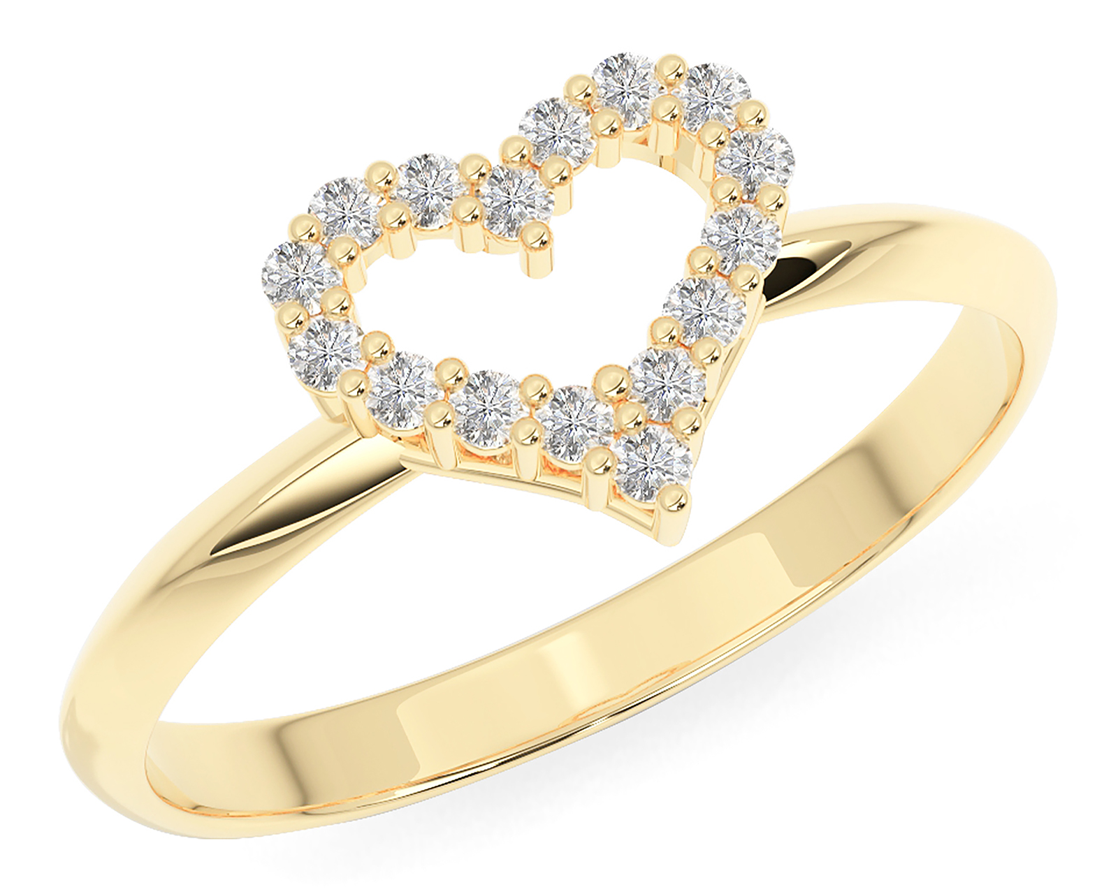 Foto 5 pulgar | Foto 4 | Anillo Corazón de Oro 10k Amelie Talla 7