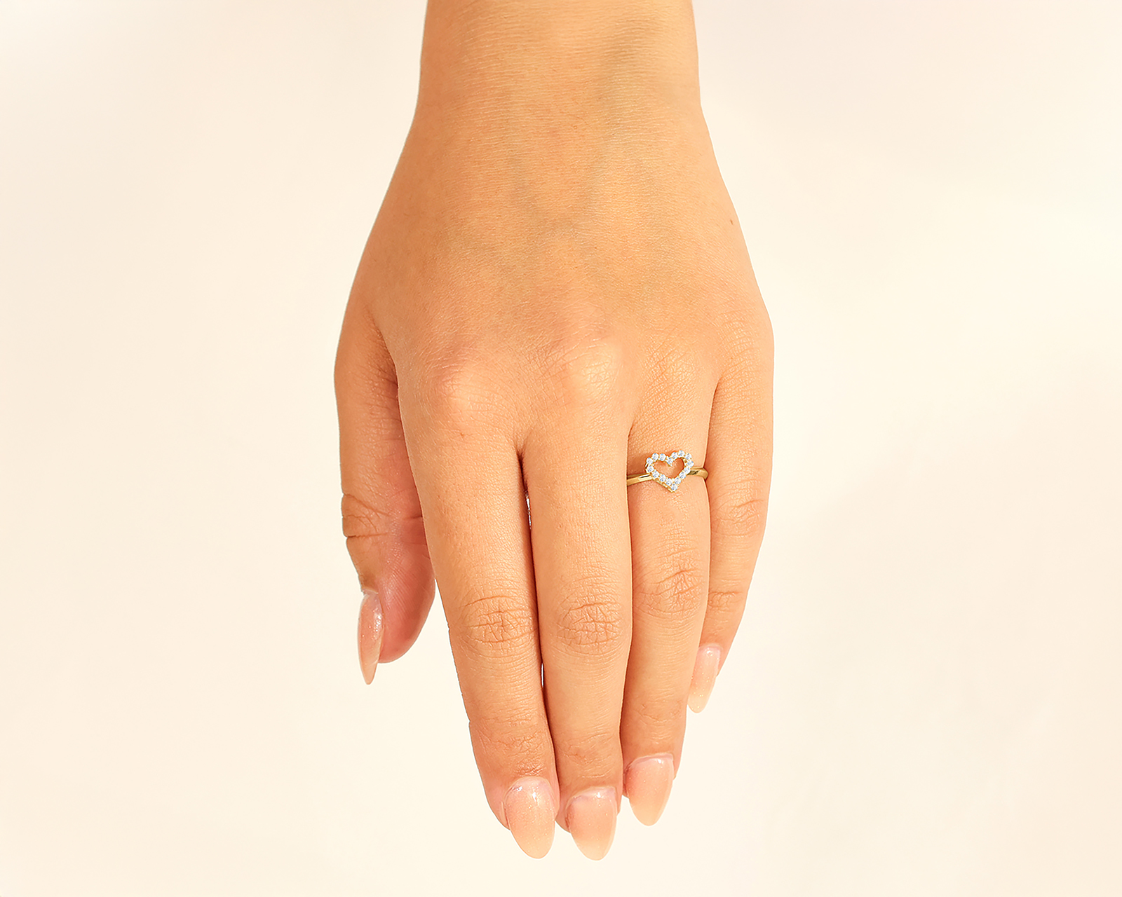 Foto 7 pulgar | Foto 6 | Anillo Corazón de Oro 10k Amelie Talla 7