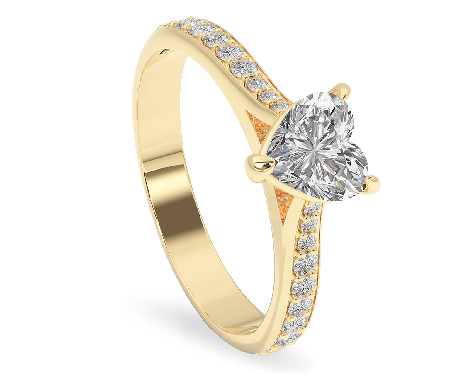 Anillo Corazón de Oro 10k Amelie Talla 7