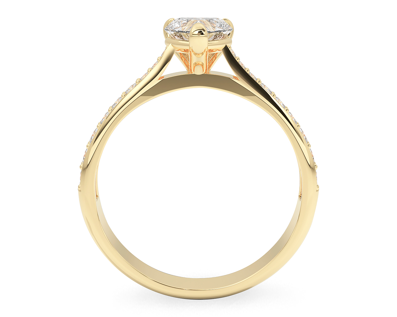 Foto 4 pulgar | Foto 3 | Anillo Corazón de Oro 10k Amelie Talla 7