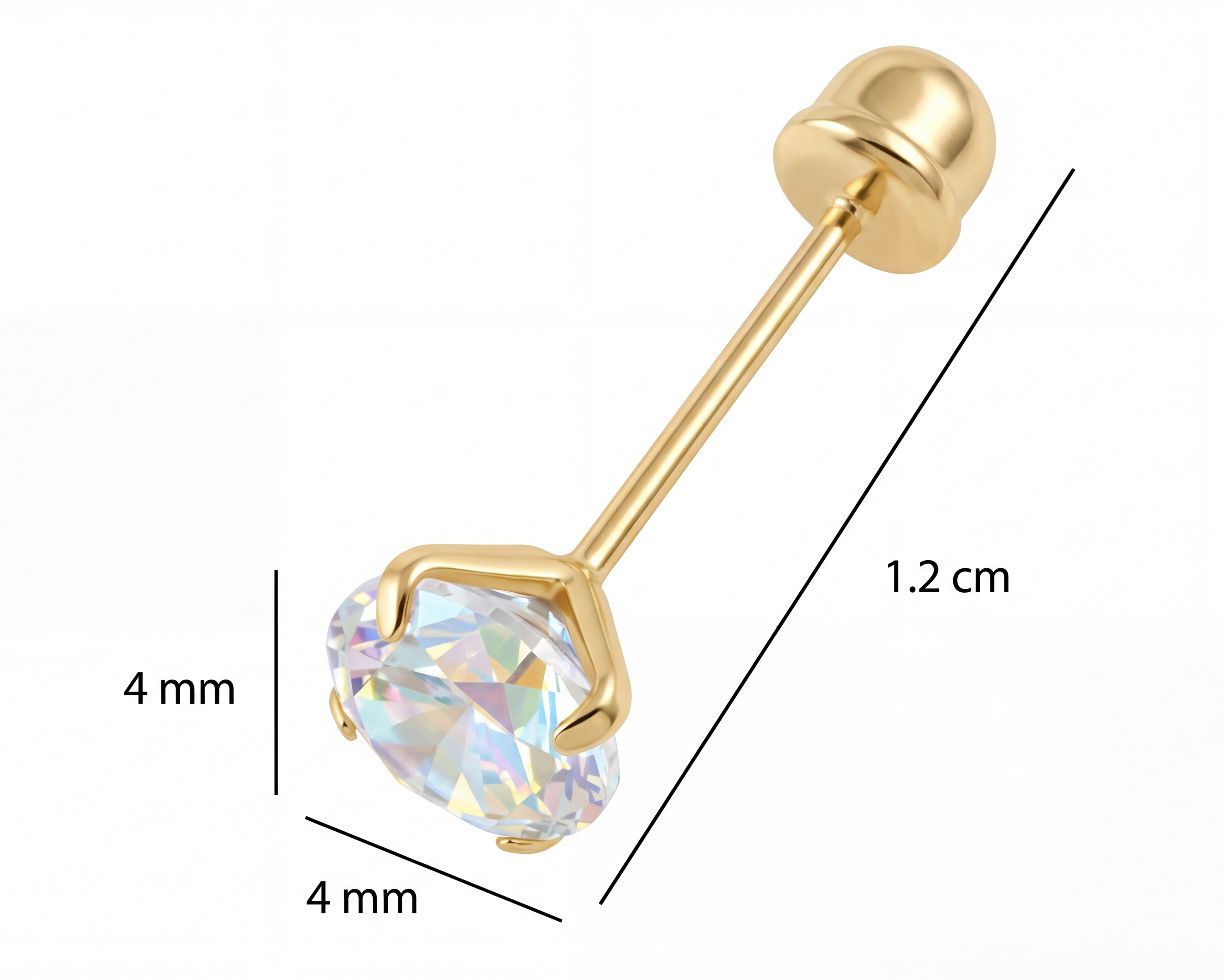 Foto 6 pulgar | Foto 5 | Broqueles de Oro 10K Sabelli