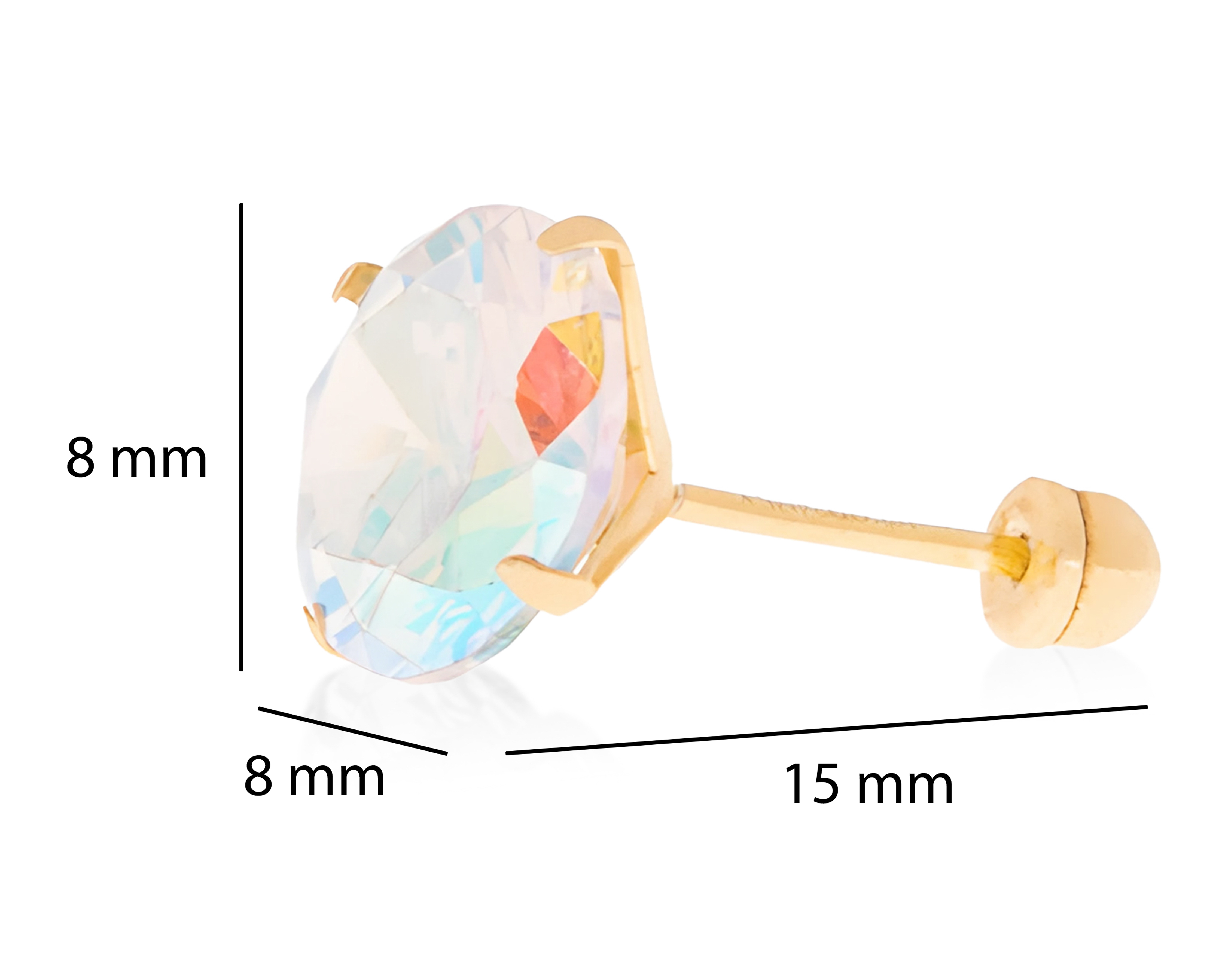 Foto 5 pulgar | Foto 4 | Broqueles de Oro 10K Sabelli