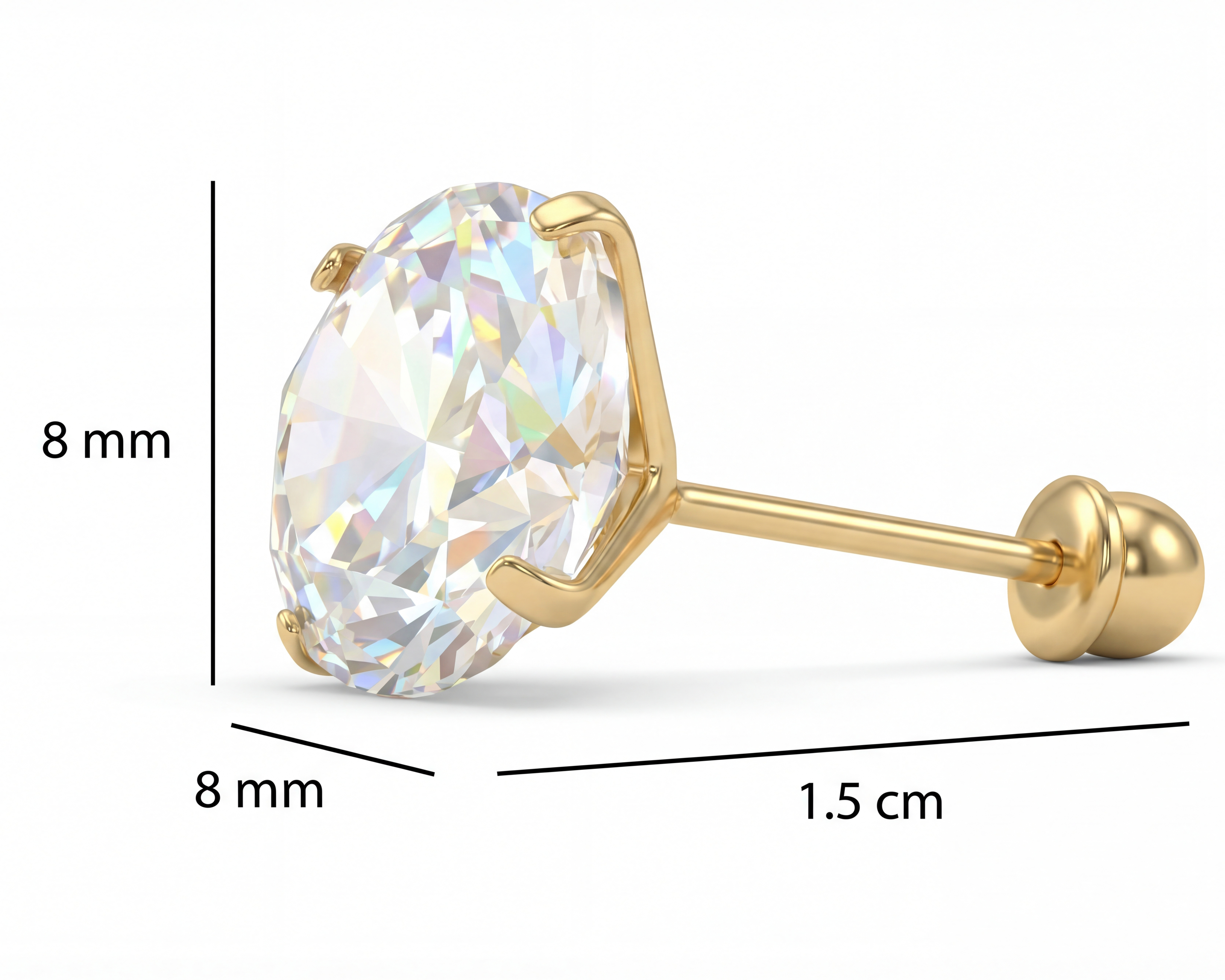 Foto 5 | Foto 5 | Broqueles de Oro 10K Sabelli