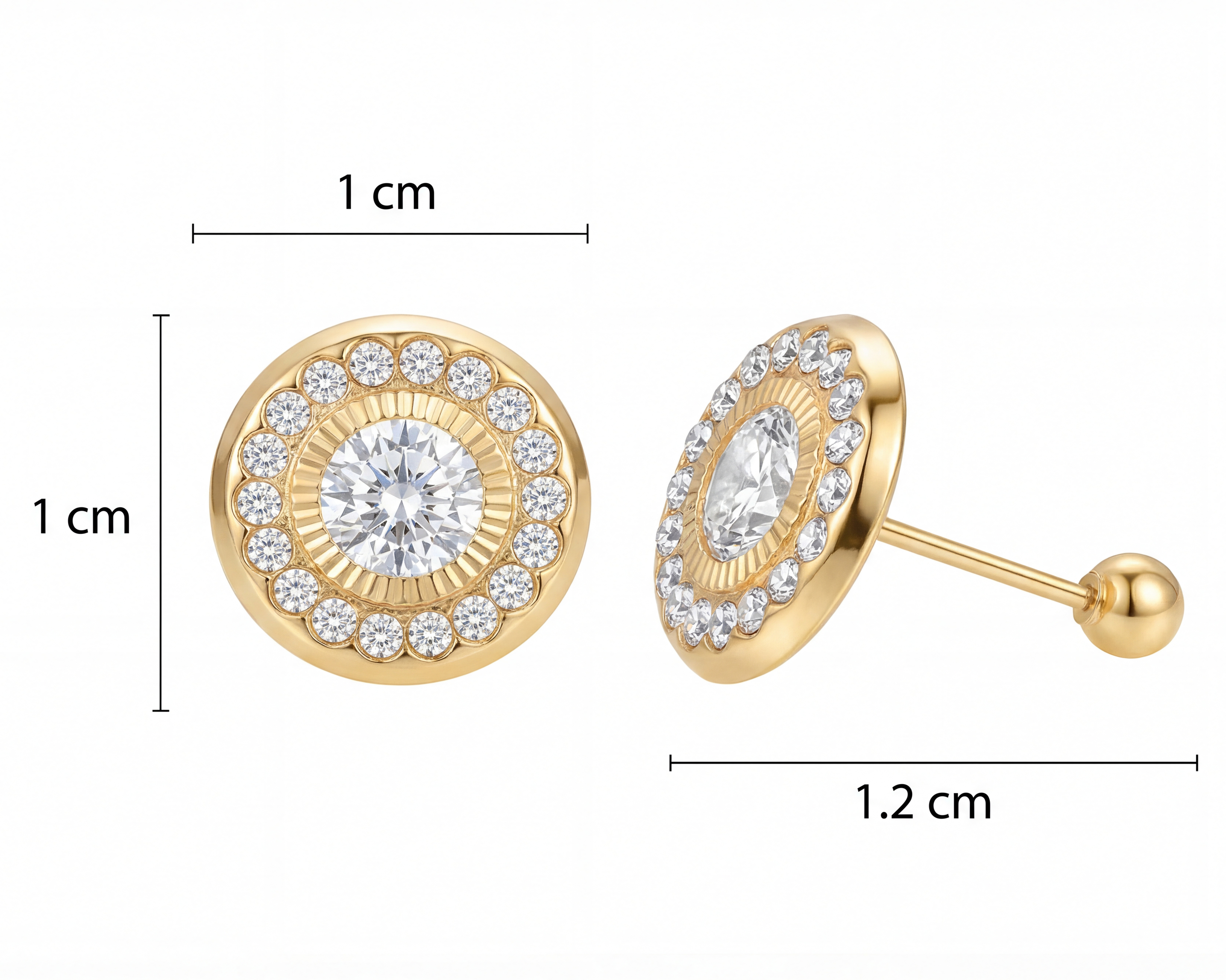 Foto 7 pulgar | Foto 6 | Broqueles de Oro 10K Plafer