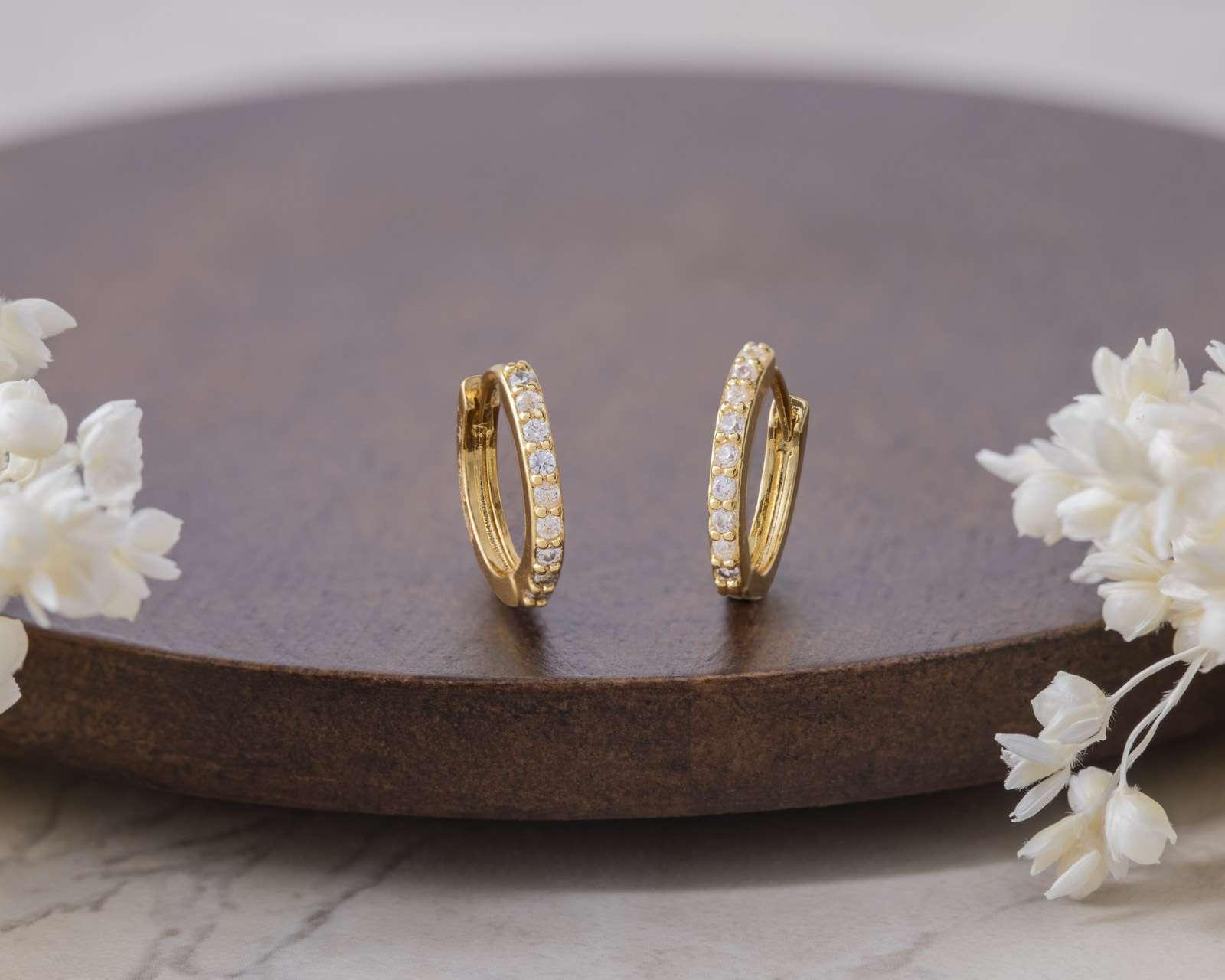 Foto 5 | Foto 5 | Aretes Chapa de Oro 18K Girondela