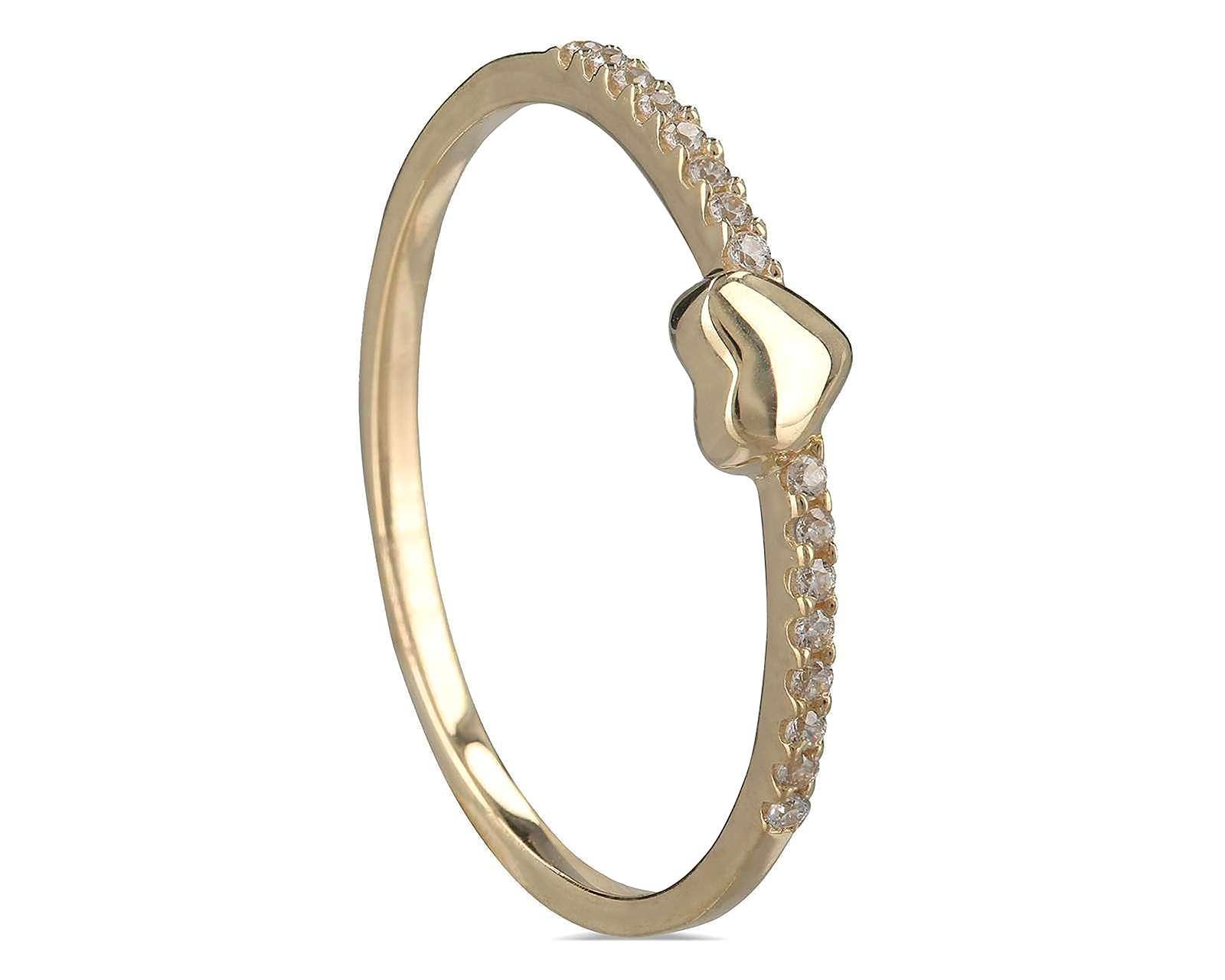 Anillo de Oro 10K Moments Mini Corazón Talla 6-6.5