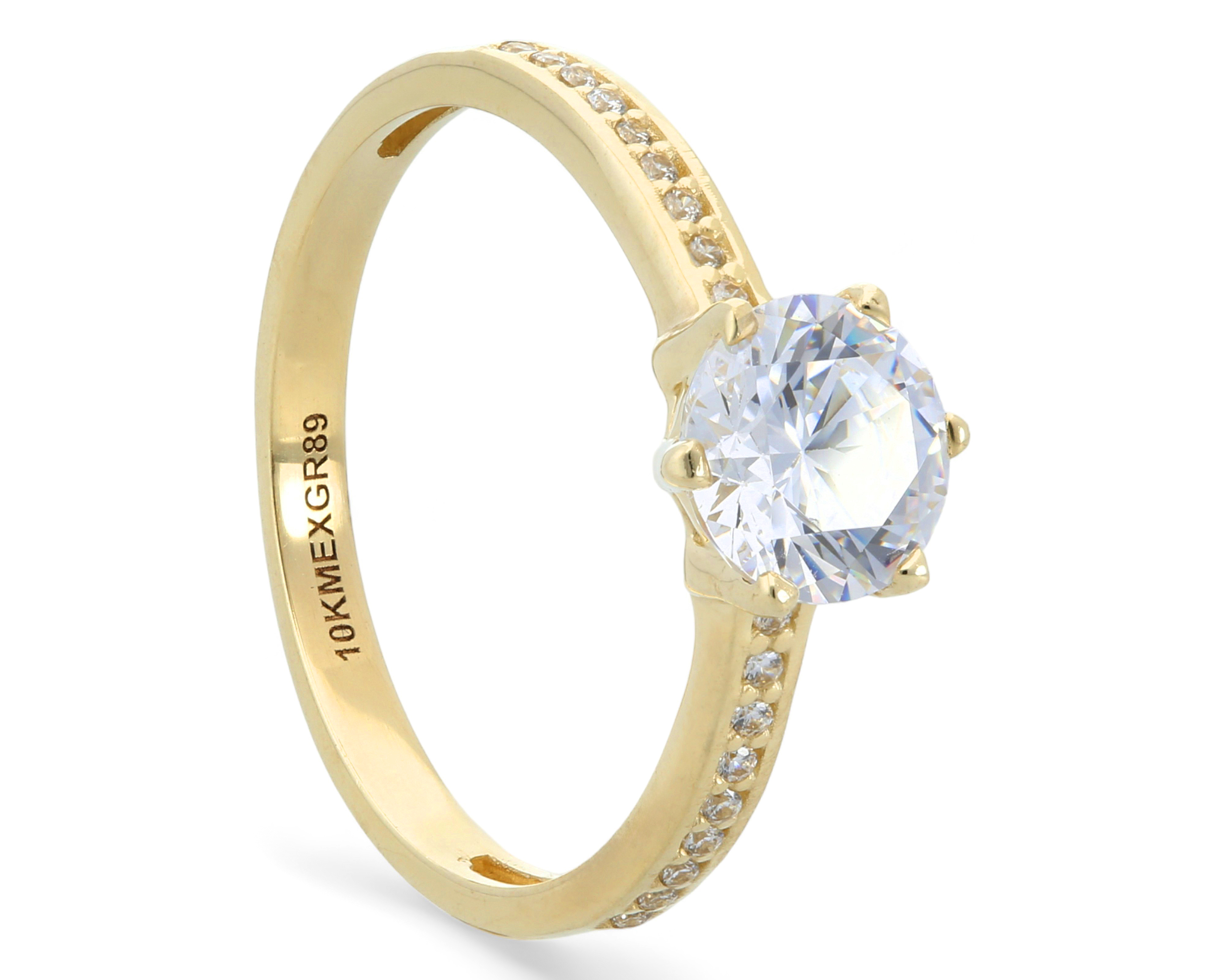 Anillo De Compromiso de Oro 10K Moments Talla 6-6.5