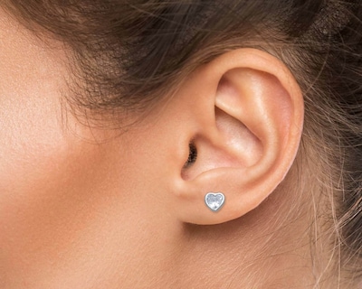 Foto 4 | Foto 4 | Broqueles Corazón de Plata Sahara