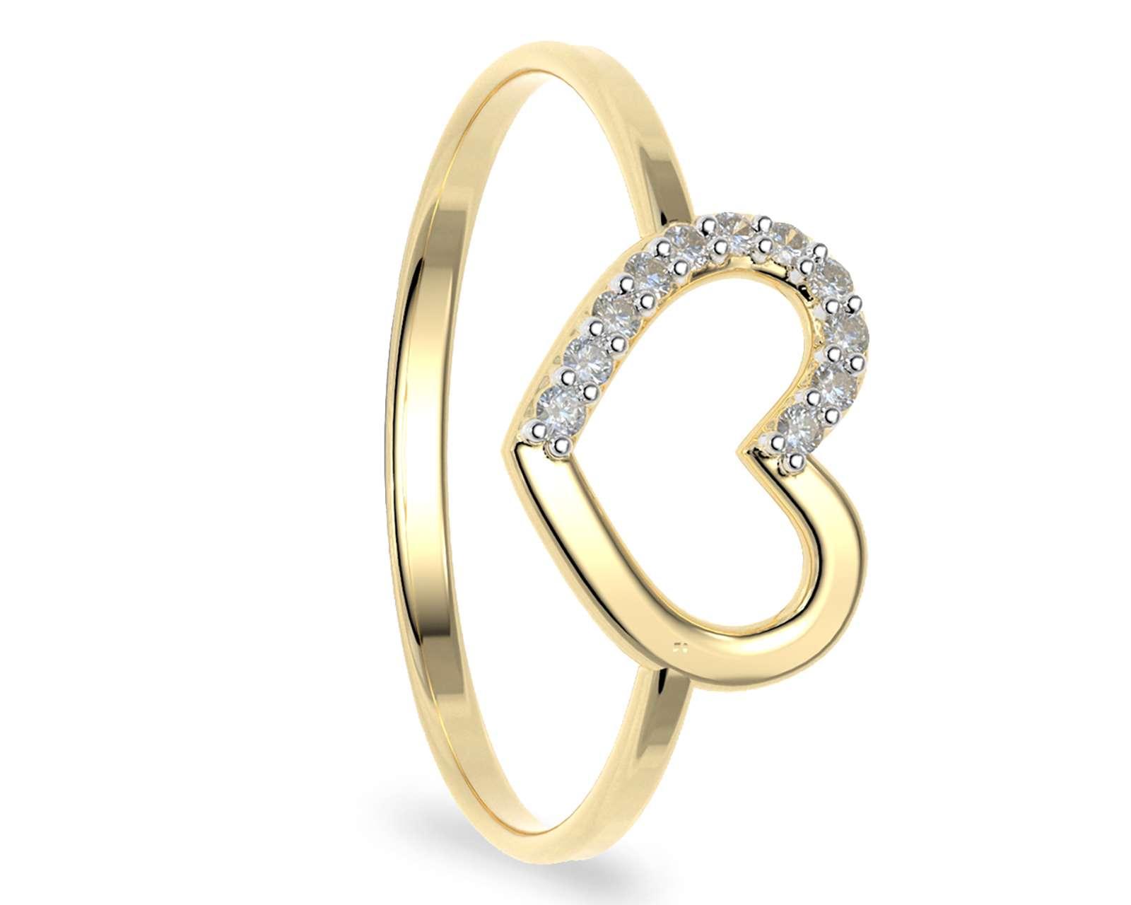 Anillo Corazón de Oro 10K Moments Talla  7-7.5