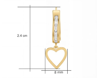 Foto 5 | Foto 5 | Arracadas Corazón de Oro 10k Moments