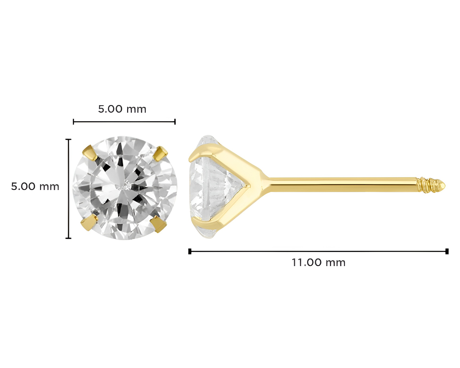 Foto 5 | Foto 5 | Broqueles de Oro 14K Sabelli