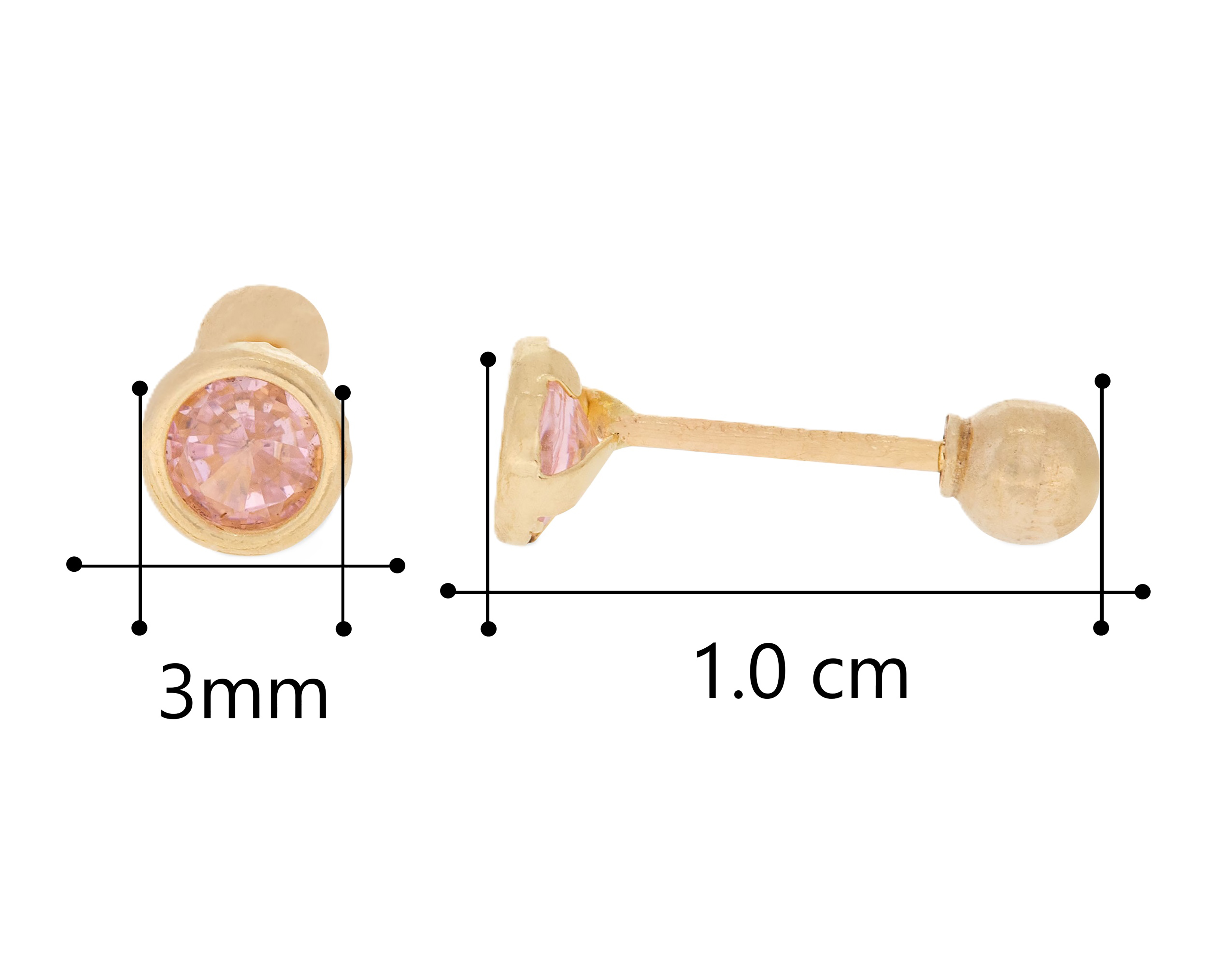 Foto 4 | Foto 4 | Broqueles de Oro 14K Baby Colors