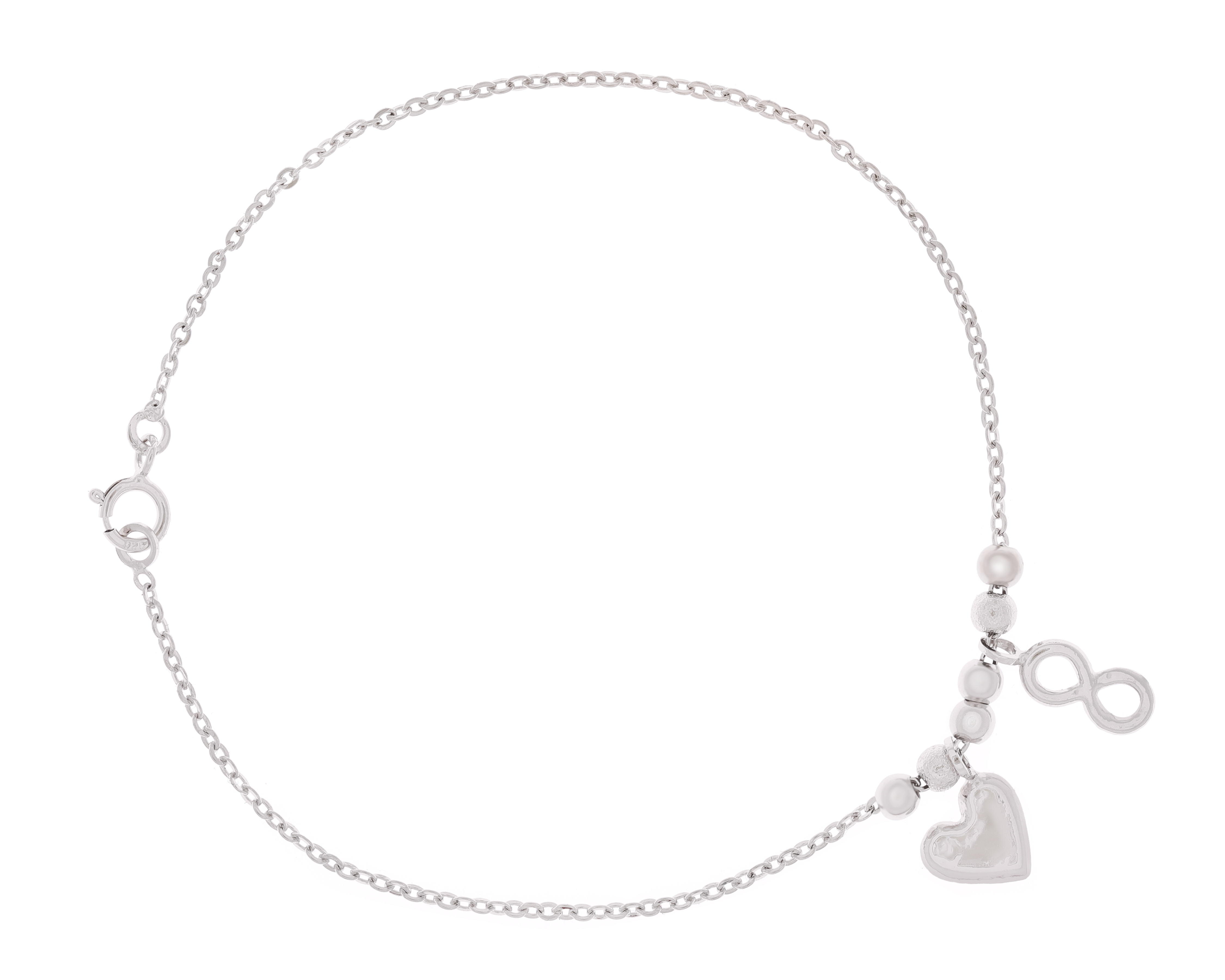 Pulsera con Corazón de Plata Sahara