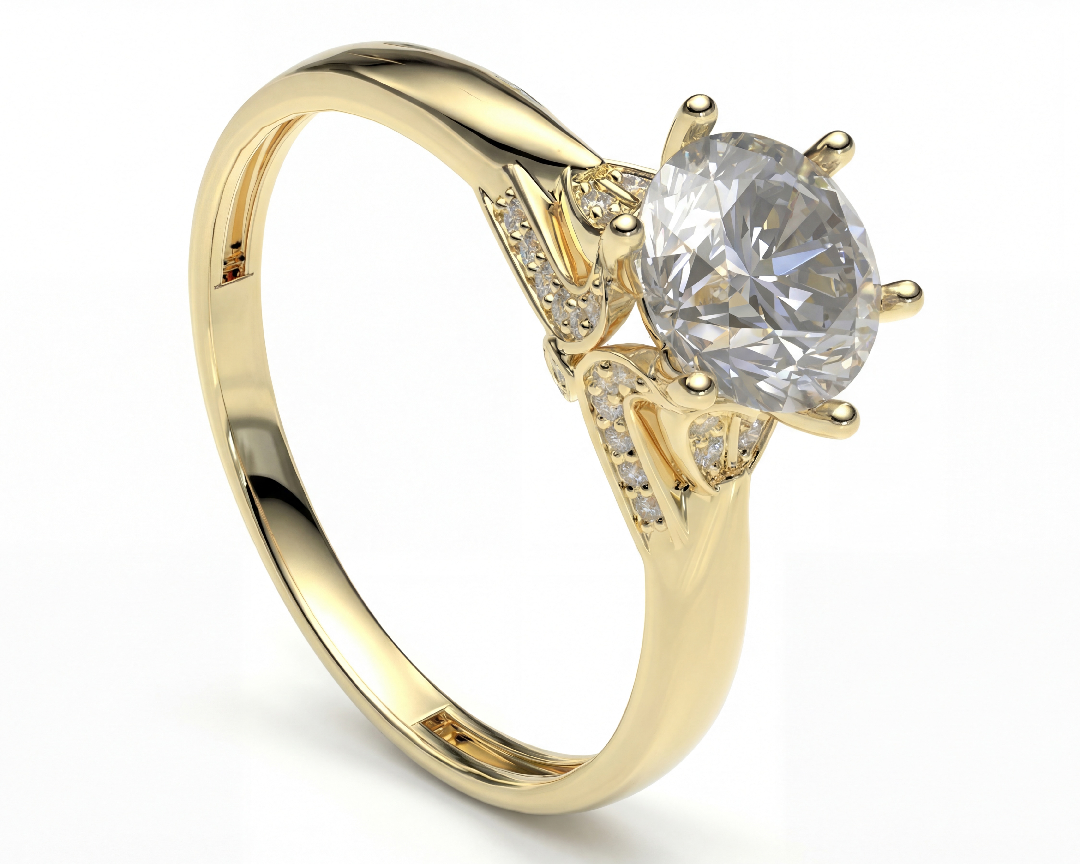 Anillo De Compromiso de Oro 14K Talla