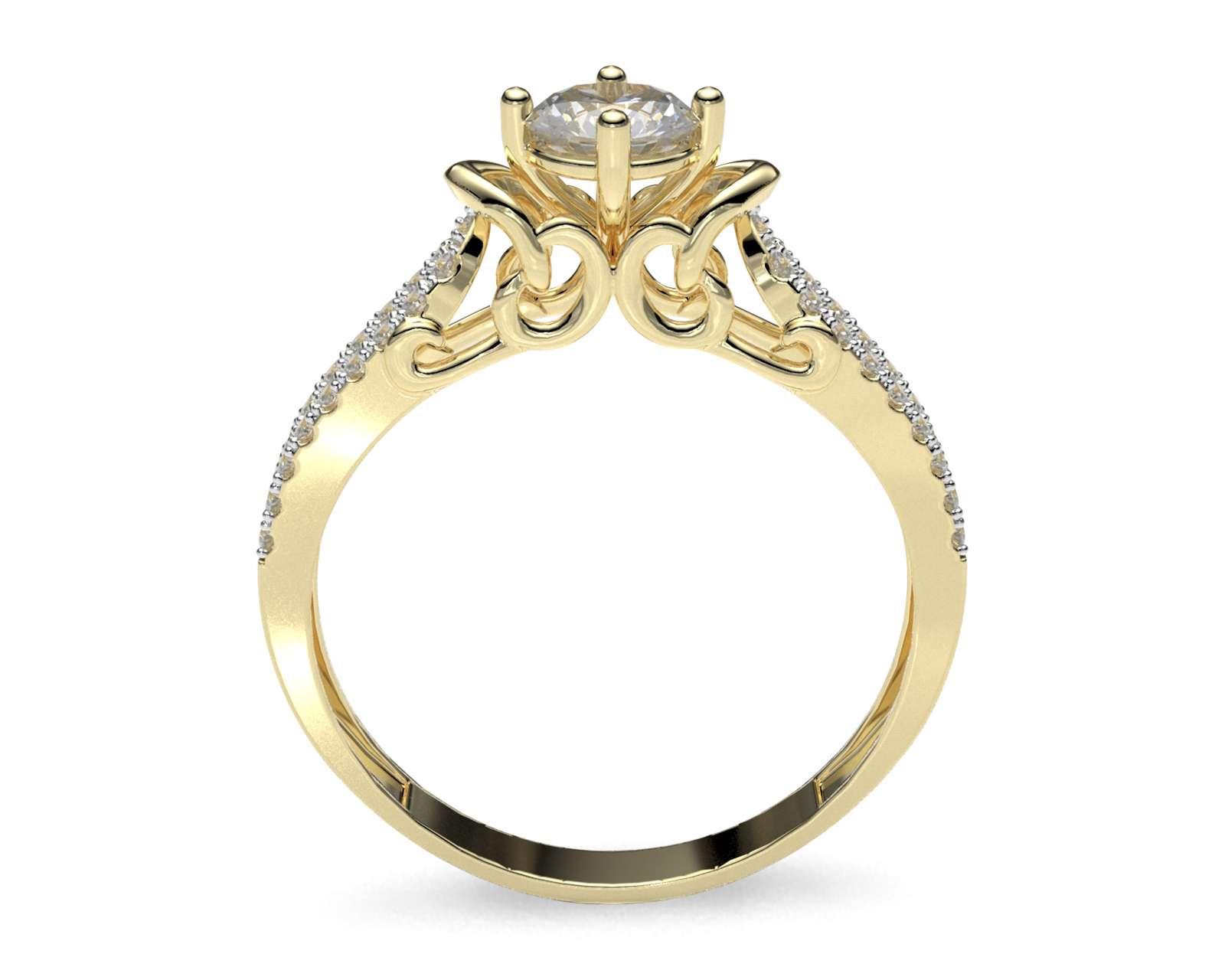 Foto 4 pulgar | Foto 3 | Anillo De Compromiso de Oro 14K Talla 7-7.5