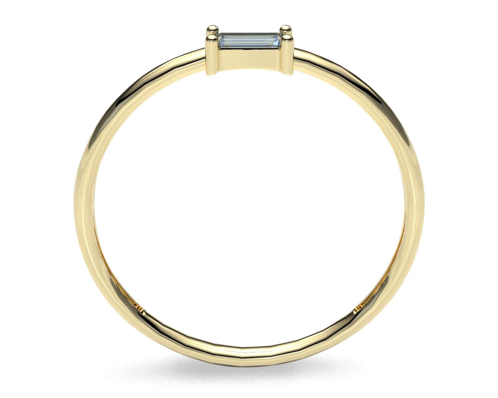 Foto 3 | Foto 3 | Anillo de Oro 10K Moments Baquette Aqua Talla 6