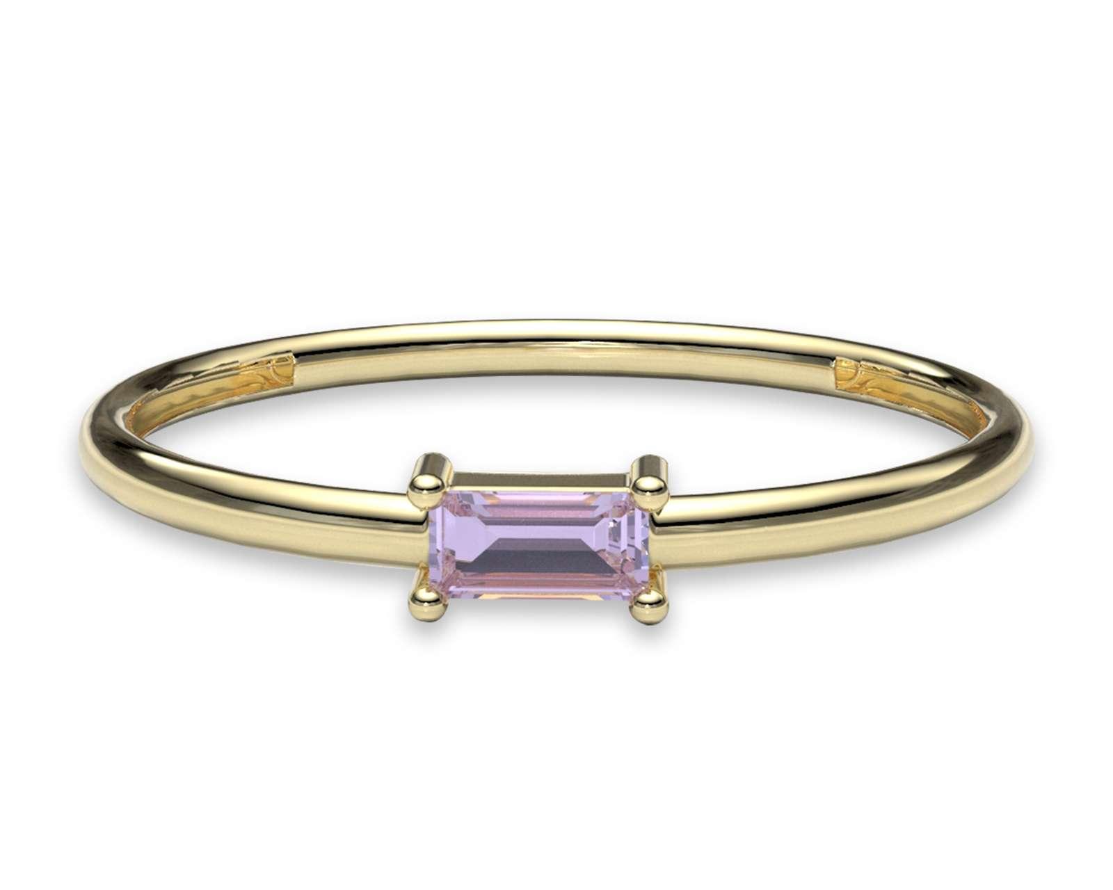 Foto 2 | Foto 2 | Anillo de Oro 10K Moments Baguette Lavanda Talla 6