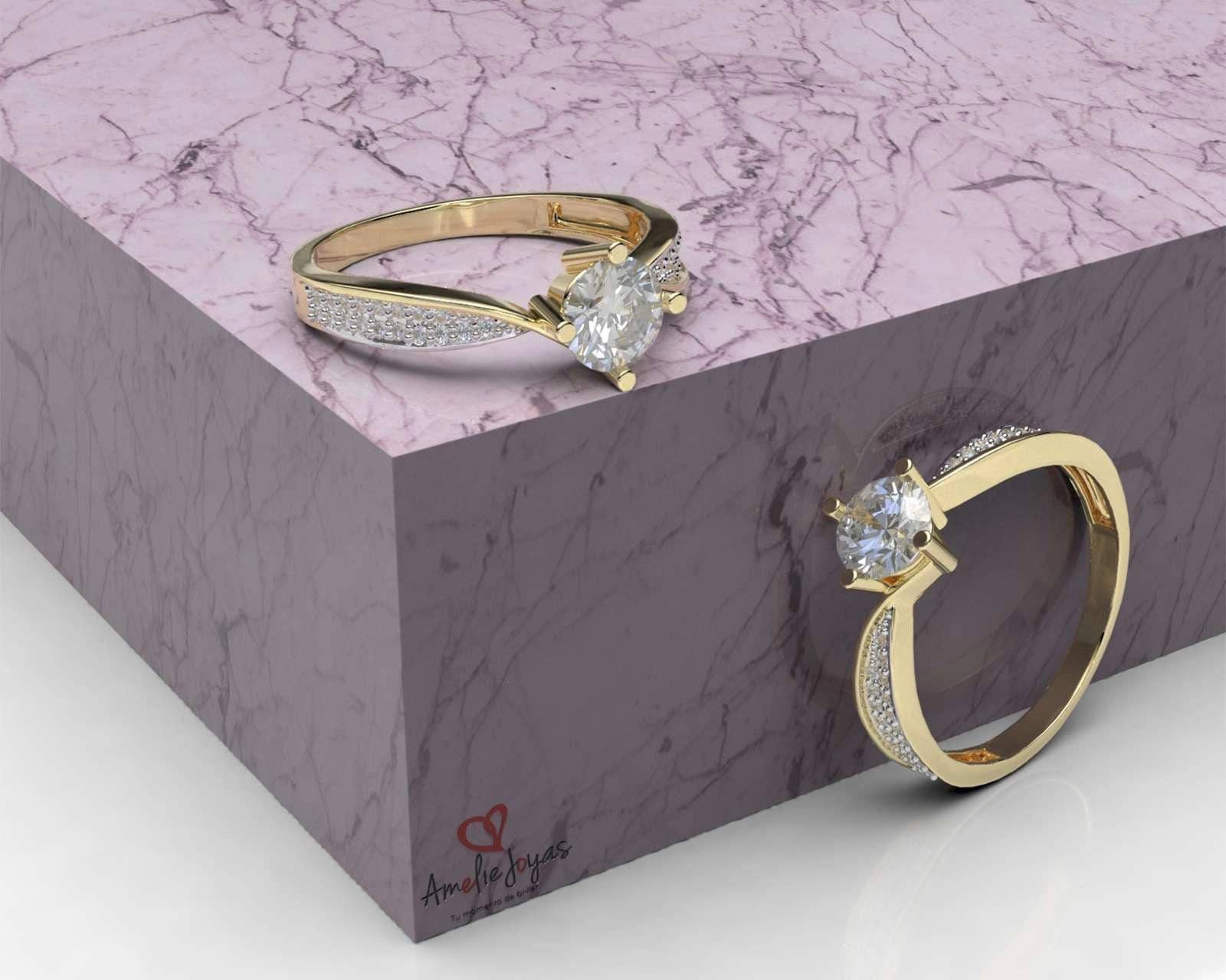 Foto 5 pulgar | Foto 4 | Anillo de Oro 10K Amelie No. 7-7.5