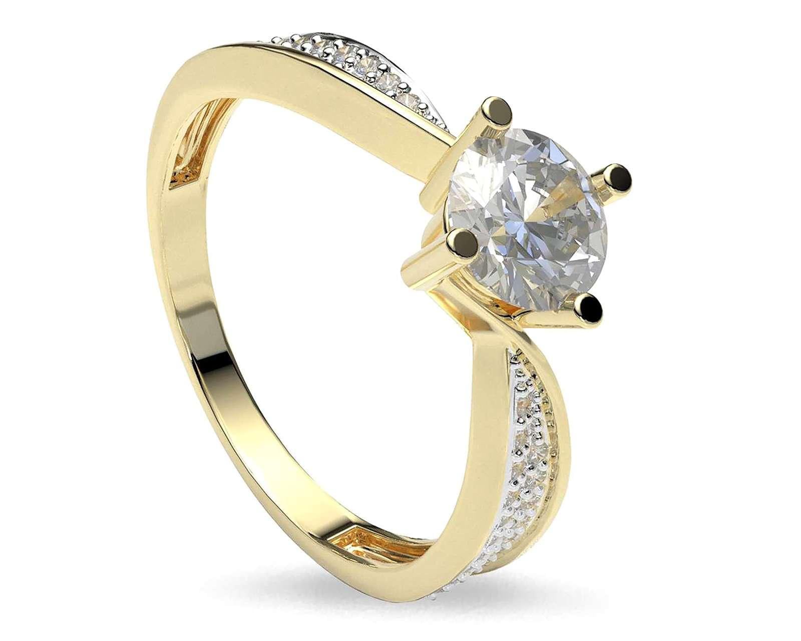 Anillo de Oro 10K Moments Cruzado Talla 6