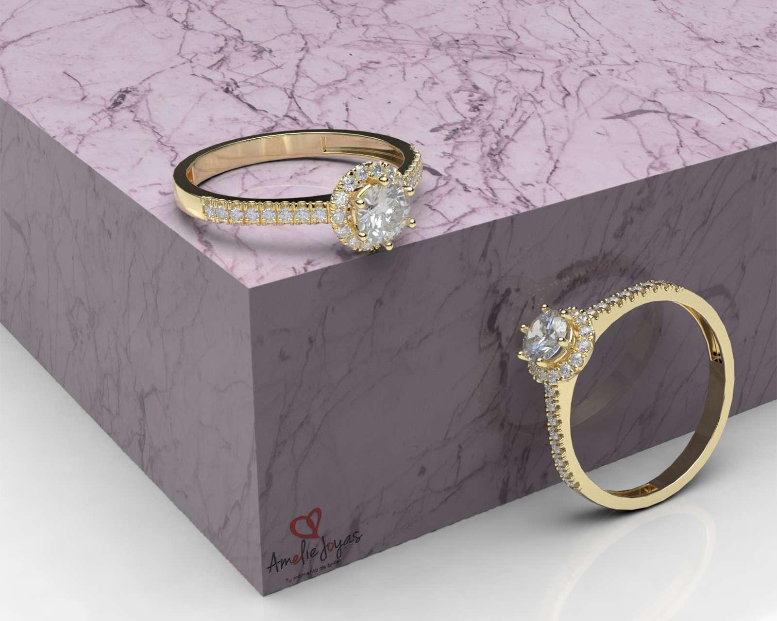 Foto 5 pulgar | Foto 4 | Anillo de Oro 14K Moments Lucia Talla 6