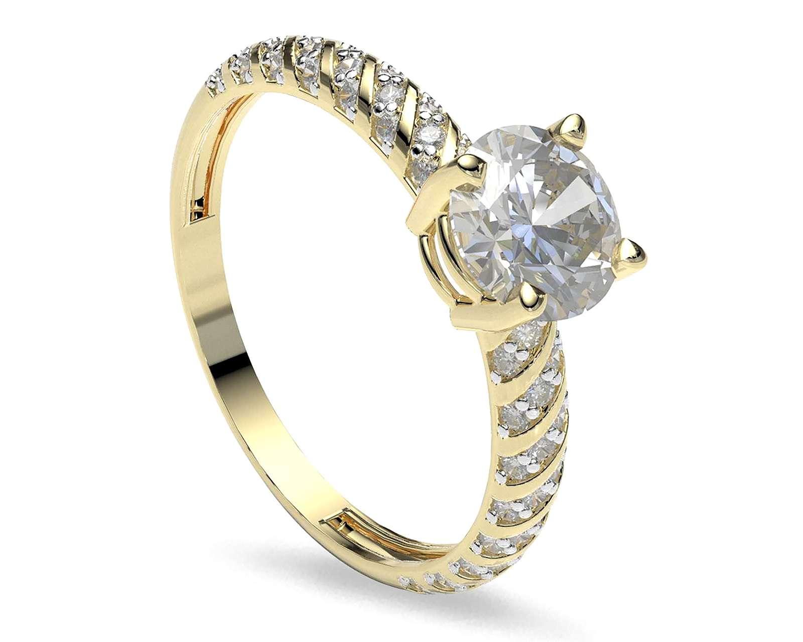 Anillo De Compromiso de Oro 10K Talla 8