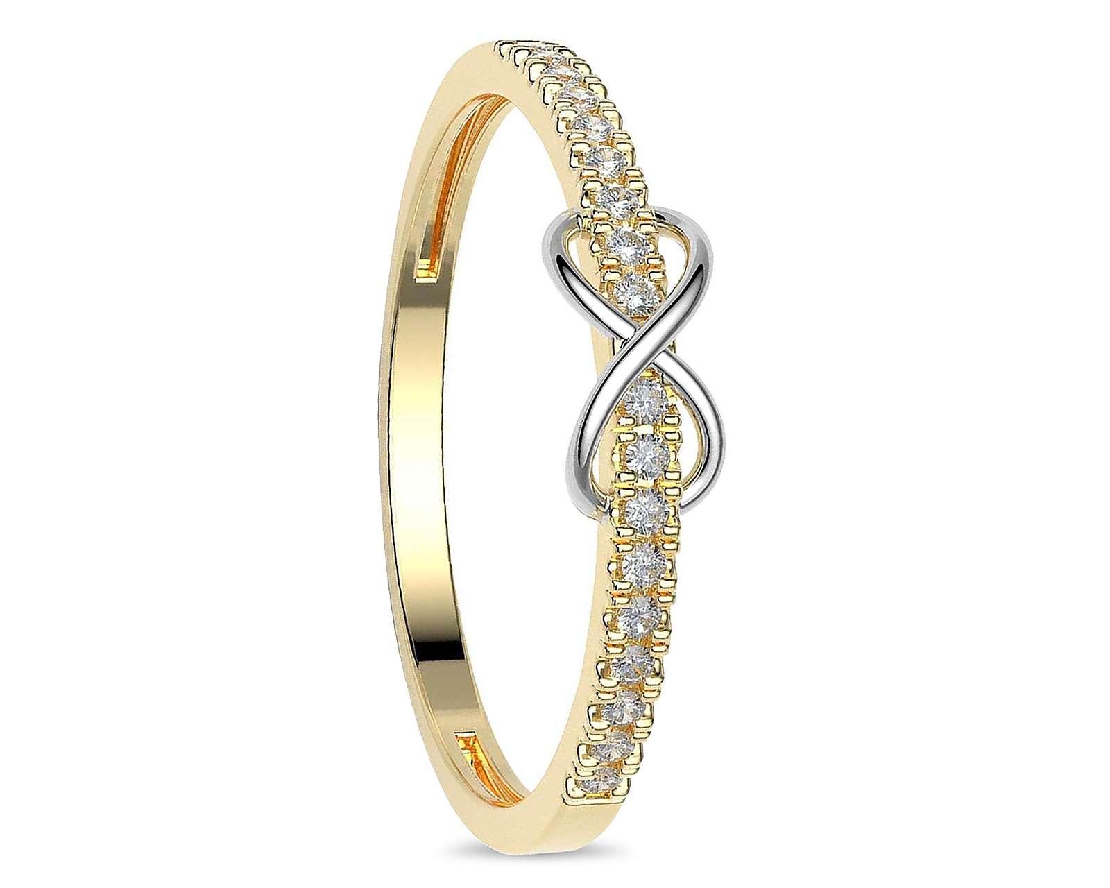 Anillo de Oro 10K Moments Mini Infinito Talla 8