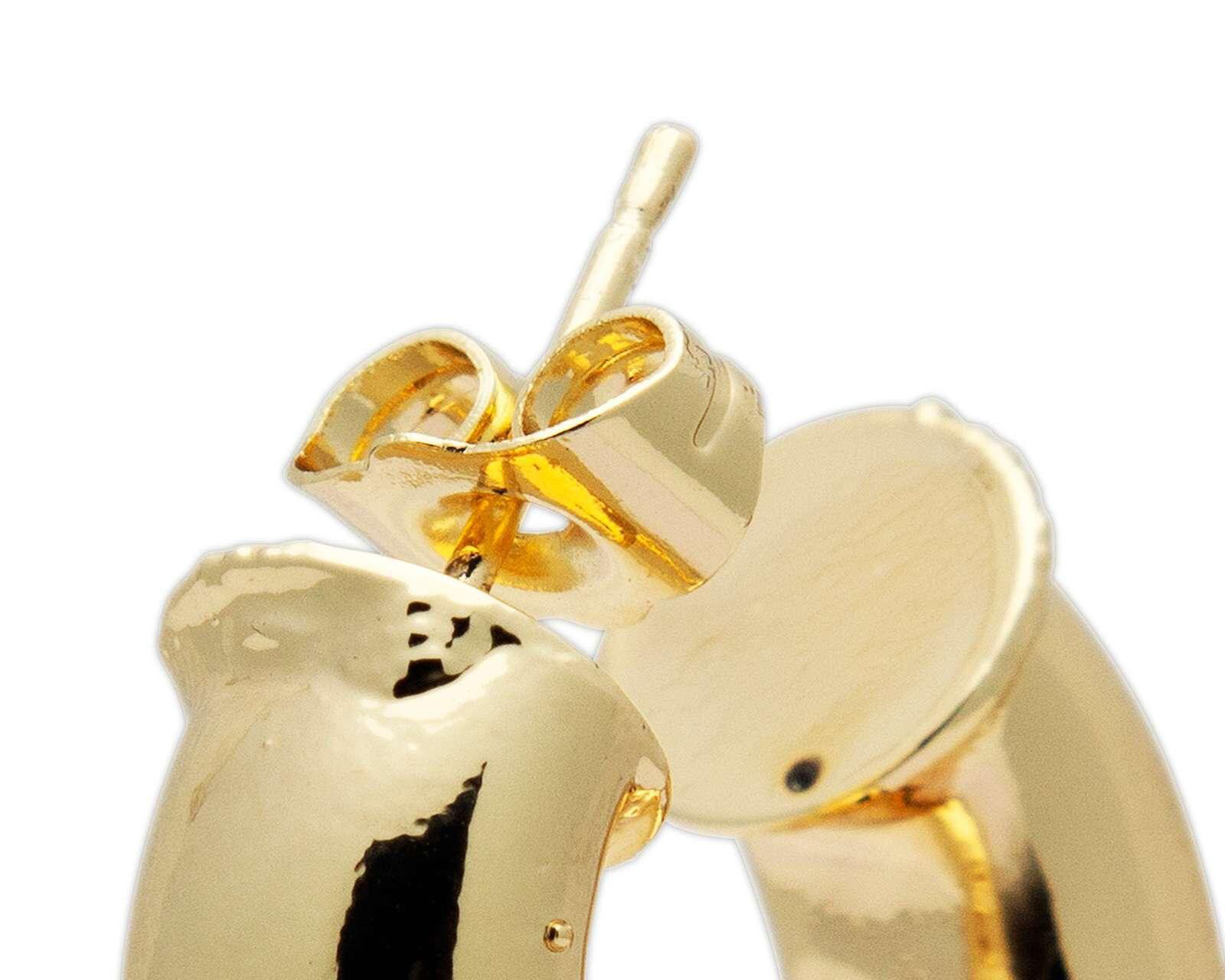 Foto 4 pulgar | Foto 3 | Arracadas de Chapa de Oro 18K Sentimientos