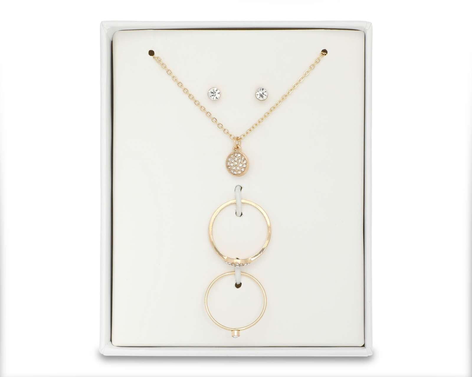 Collar y Aretes de Bisutería Fina Thinner 5 Piezas
