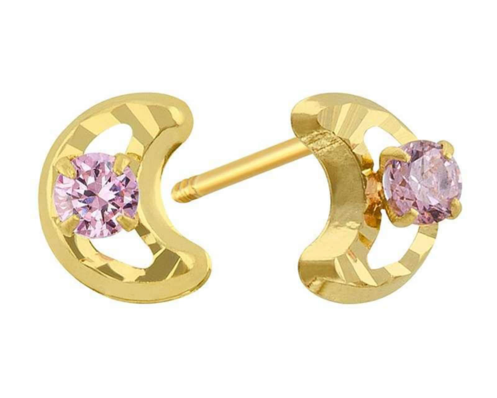 Broqueles Luna de Oro 10K Baby Colors