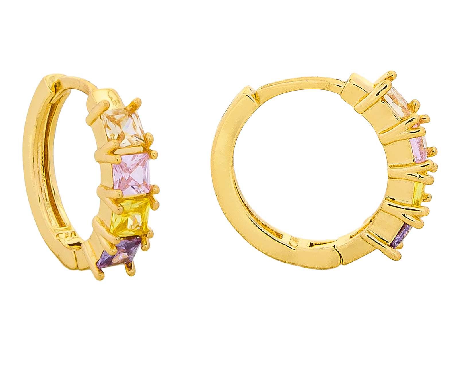 Aretes de Chapa de Oro 18K Plafer