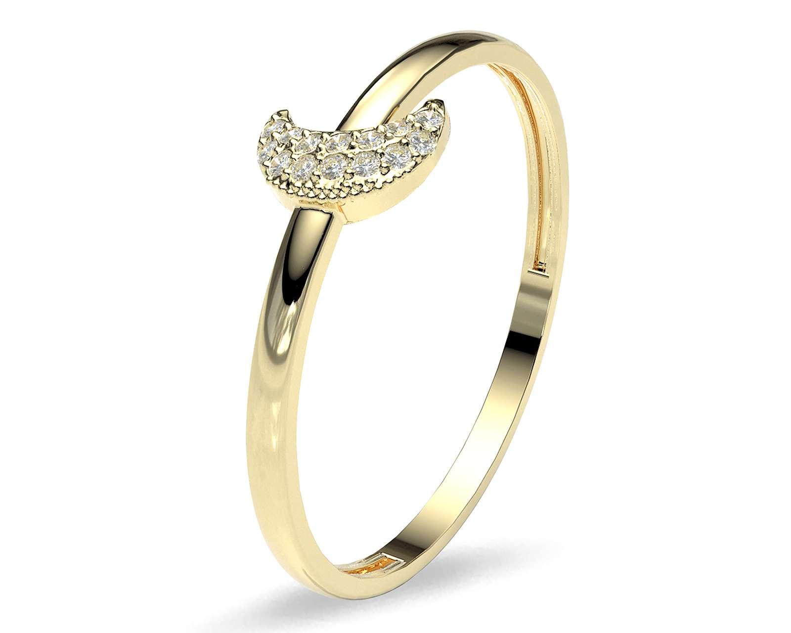 Anillo de Oro 10K Moments Luna Talla 8