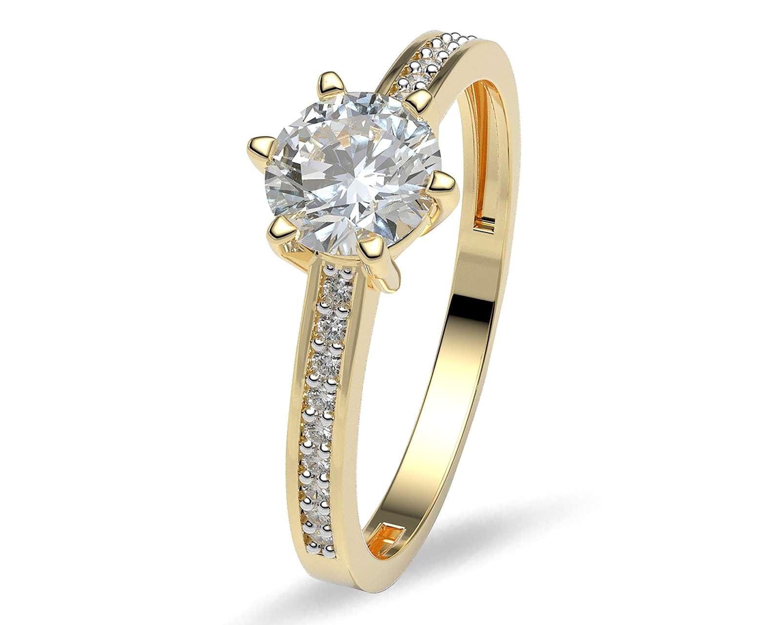 Anillo De Compromiso de Oro 14K Talla