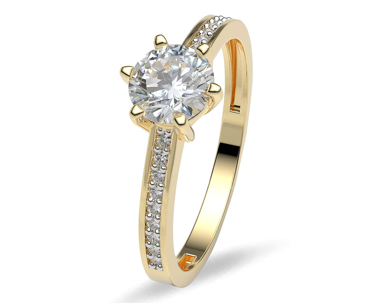 Foto 1 | Foto 1 | Anillo De Compromiso de Oro 14K Talla 7-7.5