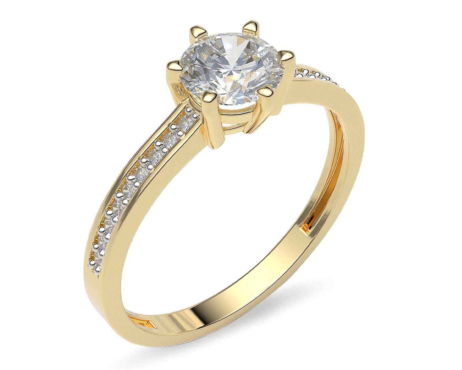 Anillo De Compromiso de Oro 14K Talla 6