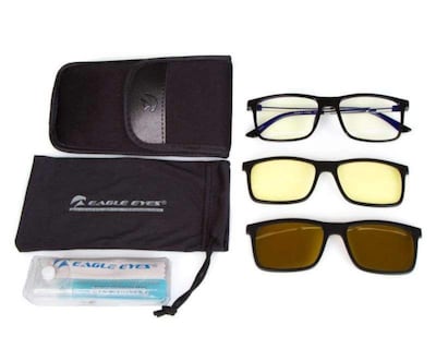 Foto 4 | Foto 4 | Lentes con Micas 3 en 1 Eagle Eyes Wayfarer Negro
