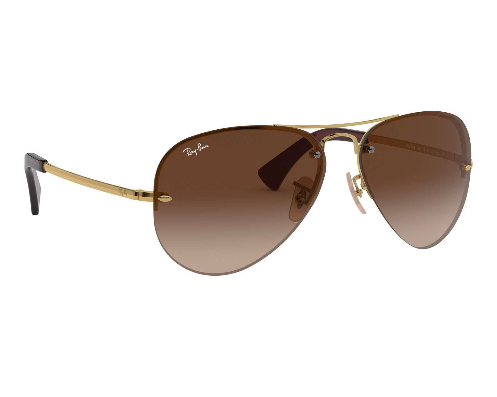 Foto 2 pulgar | Foto 1 | Lentes de Sol Ray Ban Aviador Dorado