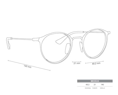 Foto 5 | Foto 5 | Armazón Oftálmico Ray Ban Redondos color Azul