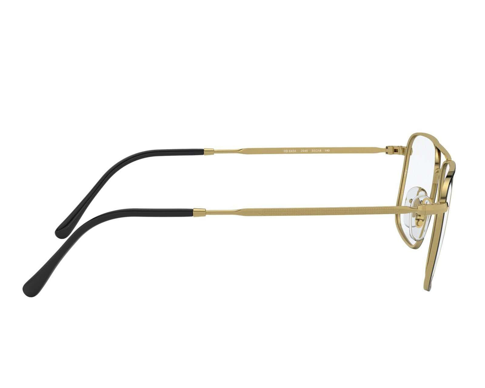 Foto 4 pulgar | Foto 3 | Armazón Oftálmico Ray-Ban Rectangular Dorado