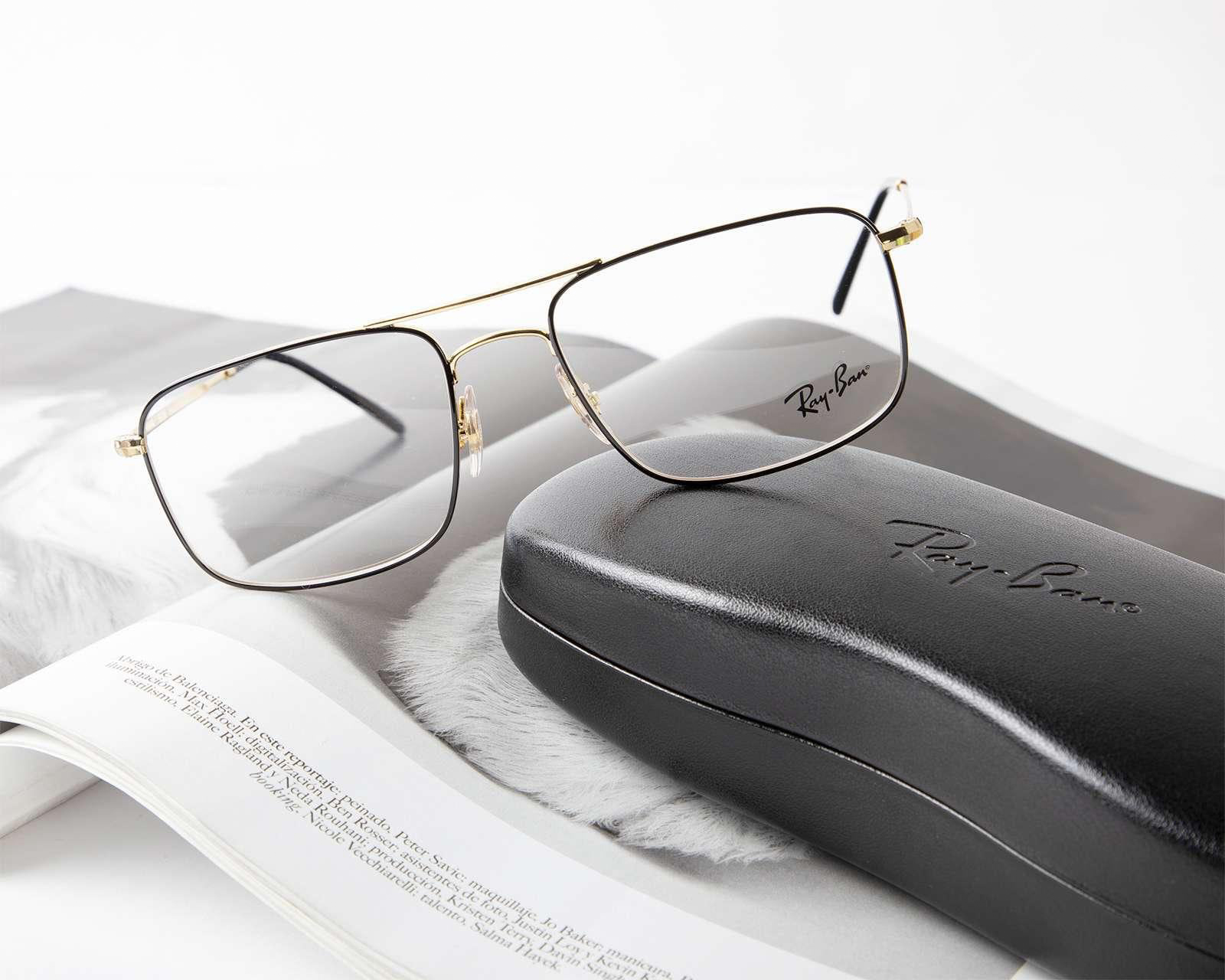 Foto 4 | Foto 4 | Armazón Oftálmico Ray-Ban Rectangular Dorado