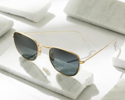 Foto 5 | Foto 5 | Lentes de Sol Unisex Ray-Ban Frank 0RB3857 9196R551 Azul y Dorado