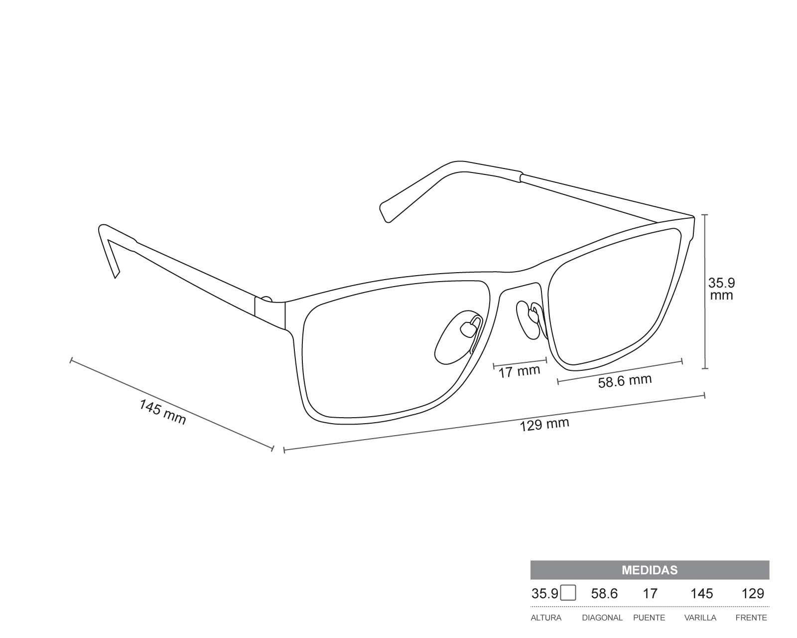 Foto 5 | Foto 5 | Armazón Oftálmico Ray-Ban Rectangulares Negros