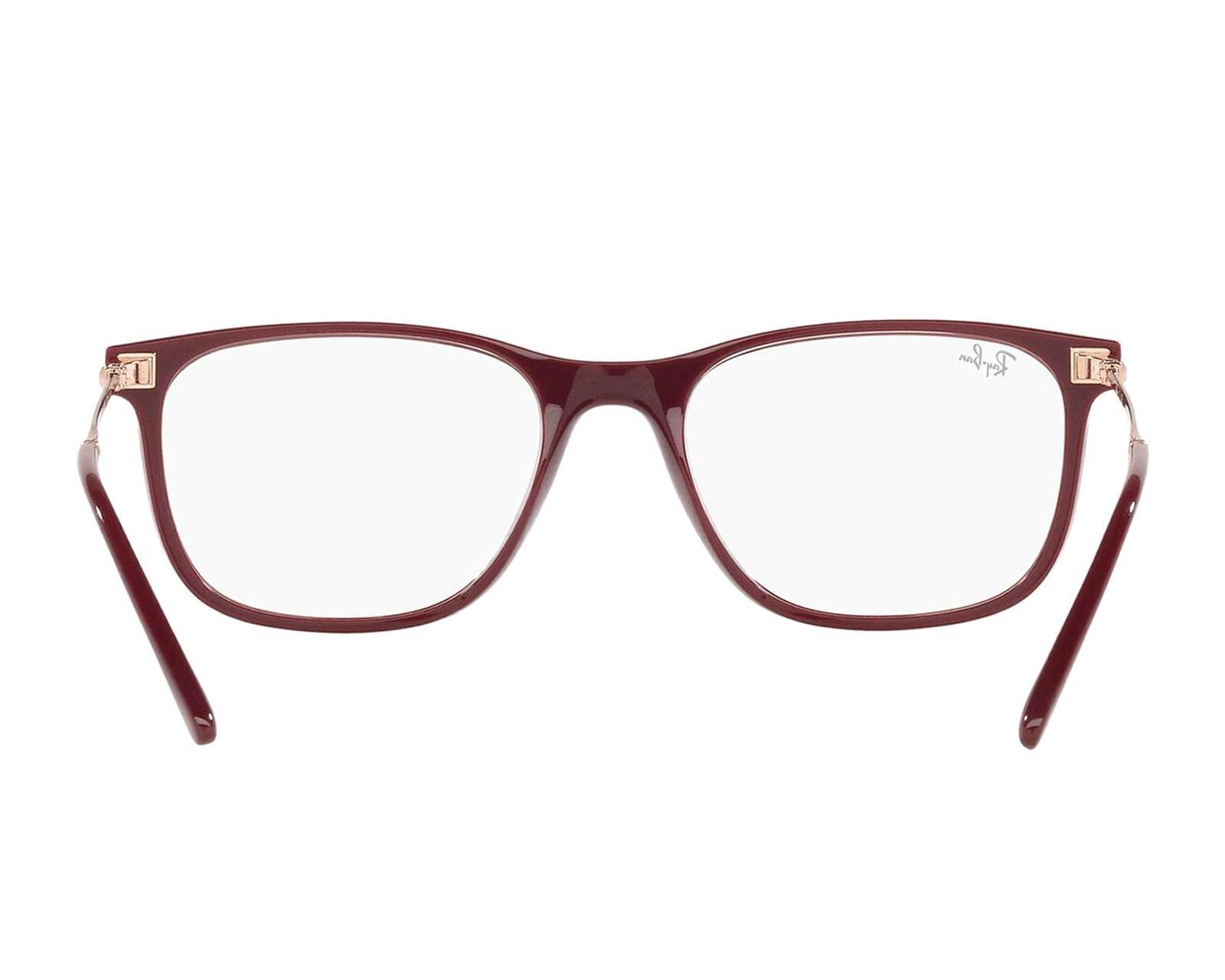 Foto 5 pulgar | Foto 4 | Armazón Oftálmico Ray-Ban Rectangulares Rojo/Oro Rosa