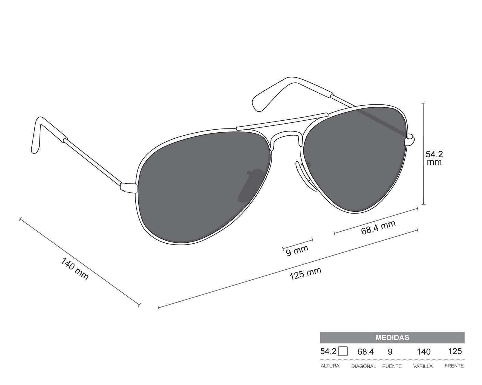 Foto 6 pulgar | Foto 6 | Lentes de Sol Ray Ban Aviador Icons Shooter Dorado