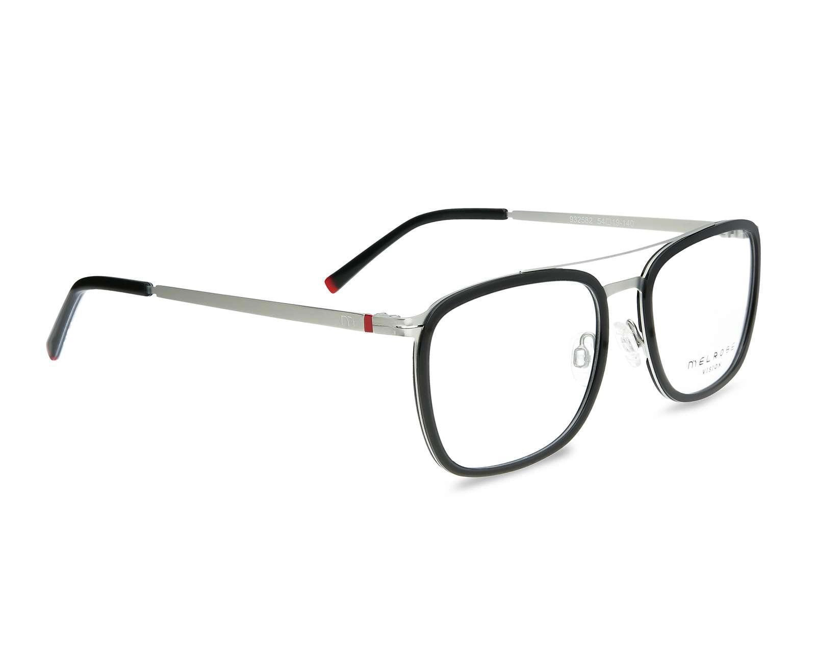 Armazón Oftálmico para Hombre Melrose Rectangular Plateado