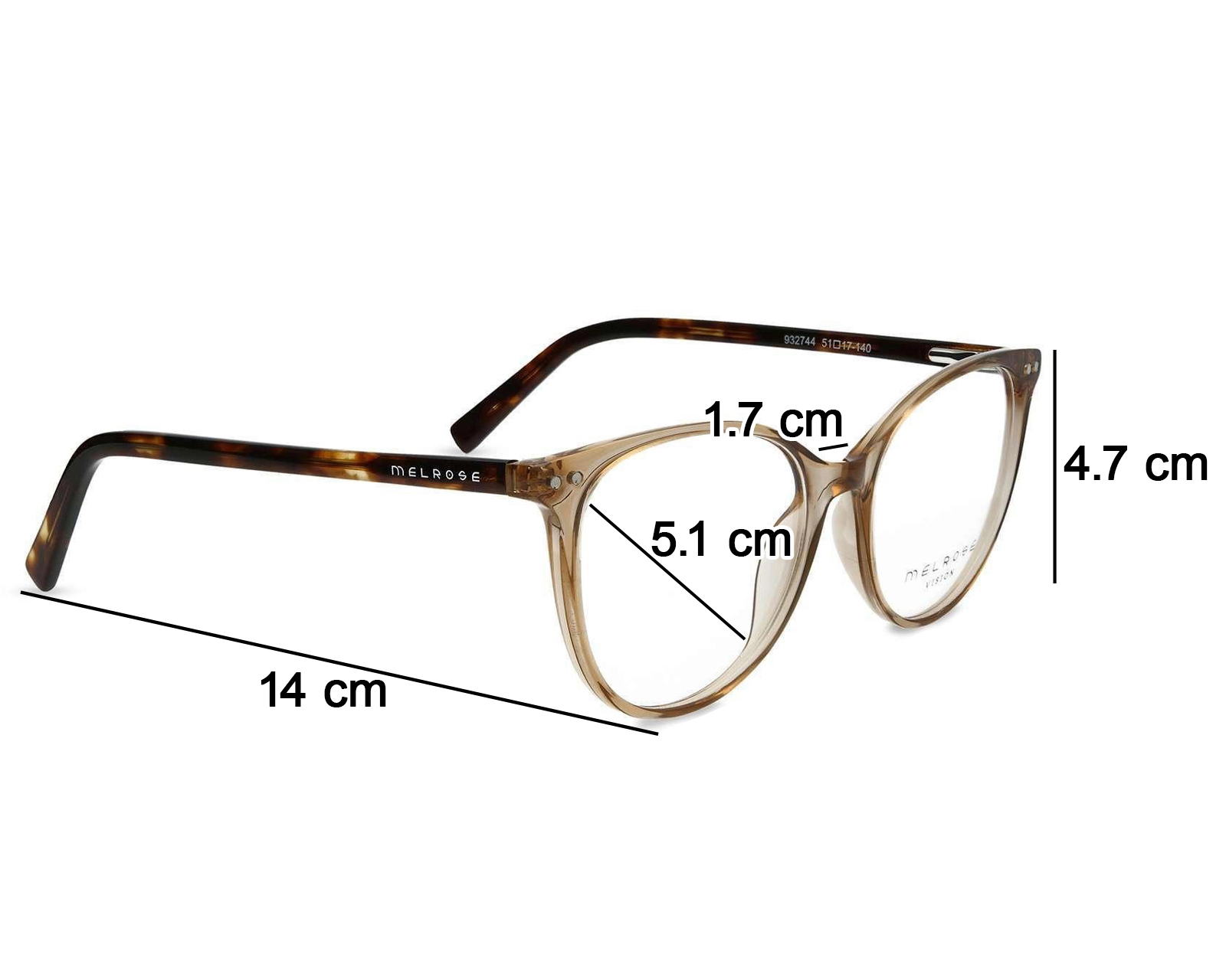 Foto 7 | Foto 7 | Armazón Oftálmico para Mujer Melrose Cat Eye Café